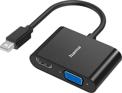 Zdjęcie produktu dla HAMA Adapter wideo 2 w 1, Mini Displayport - VGA i HDMI, Ultra-HD 4K