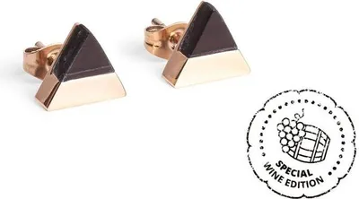 Immagine prodotto di Orecchini da donna BeWooden con dettaglio in legno Orecchini di vino rosso universali