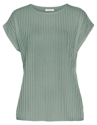 Produktbild von LASCANA Kurzarmshirt mit Biesenstruktur khaki Größe 44/46