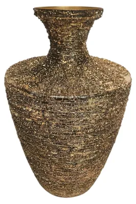 Produktbild von Vase Blaring, Metall, goldfarben, 11 x 23 x 37 cm