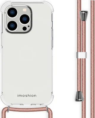 Zdjęcie produktu dla imoshion Przezroczyste etui z paskiem na Apple iPhone 14 Pro – różowe złoto