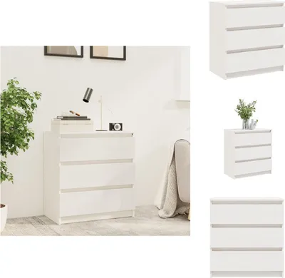 Image de vidaXL Table de nuit blanc 60x36x64 cm pin massif - Tables de nuit