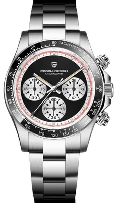 Produktbild von Herrenuhr Pagani Design Wantage, Quarz, Chronograph, Silber/Schwarz