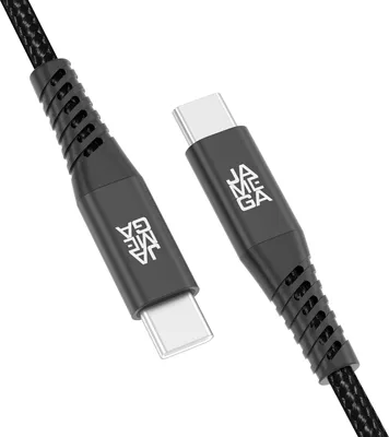 Produktbild von USB-C zu USB-C Kabel 480mbps 60W mit Metall Stecker - Schwarz 2m