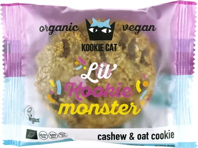 Obrázok produktu pre VEGAN COOKIE S FAREBNÝMI ČOKOLÁDOVÝMI DRAŽAMI A VANILKOVÝM, BEZLEPKOVÝM50 g - KOOKIE CAT