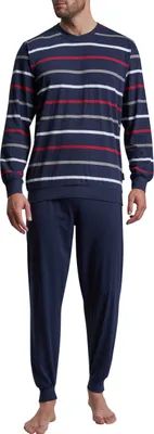 Produktbild von GÖTZBURG Herren Pyjama blau quergestreift 1er Pack Größe: 56