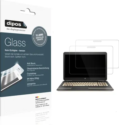 Image de 2x Protection ecrán pour HP Pavilion 15 bc200 Verre souple Film Protecteur 9H dipos