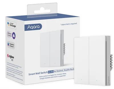 Produktbild von Aqara WS-EUK02 Smart Wall Switch H1(No Neutral, Double Rocker)