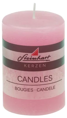 Produktbild von Stumpenkerze "Raureif" Rosa 80/58 mm