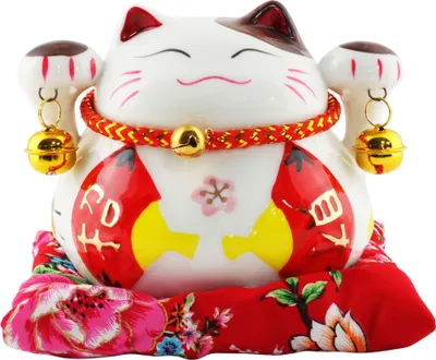 Produktbild von Keramik Spardose - Porzellan - Maneki-Neko - Glückskatze - Modell 01