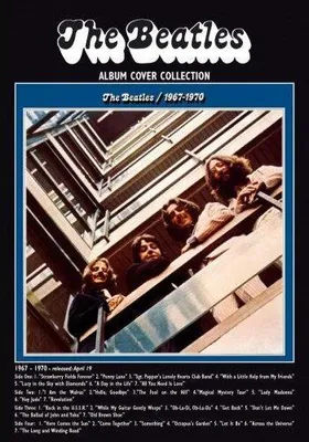 Image de The Beatles - carte postale "1967-1970", album RO5410 (taille standard) (Noir/Bleu/Blanc)