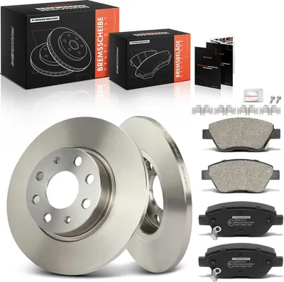 Immagine prodotto di Frankberg 2x dischi freno 4x pastiglie freno asse anteriore per Opel Corsa D S07 Corsa D monovolume/hatchback 1.0L 2006-2014