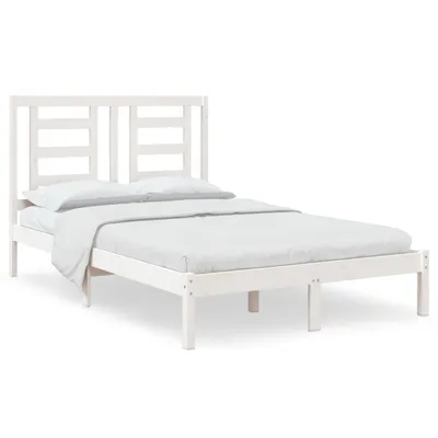 Produktbild von vidaXL Massivholzbett ohne Matratze Weiß 120x200 cm Kiefernholz