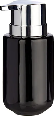 Produktbild von Berilo Seifenspender - Keramik - schwarz silber - 350 ml - Kuche