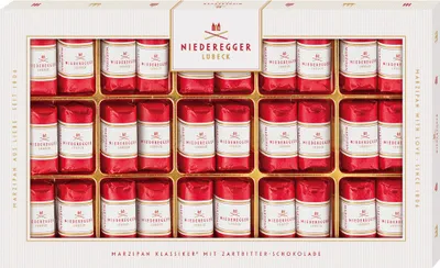 Image de Niederegger Pralines au massepain classiques au chocolat noir 375g