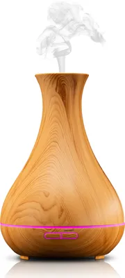 Produktbild von Hyrican DT1746YN Aroma Luftbefeuchter 400ml, App& Sprachsteuerung, 7 LED-Farben, Holzoptik, Alexa, Google