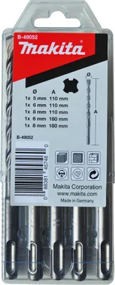 Productafbeelding van Makita B-49052 SDS-VPLUS boorset, nummer 2, 5-delig.