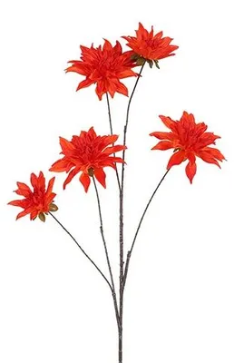Image de Branche décorative Beau Dahlia - Orange - 111 cm