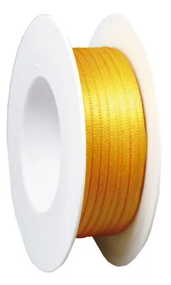 Image de Goldina® 897203160050 Ruban de satin double - 3 mm x 50 m, jaune d'or