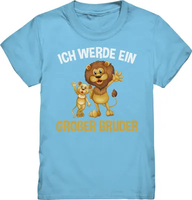 Produktbild von Löwen Großer Bruder T-Shirt – Sky Blue / 152/164 (12-14)