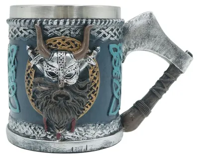 Gothic Biermok Edelstahl 450 ml mit Axtgriff