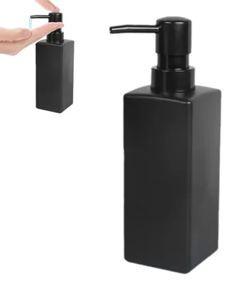 Productafbeelding van Glazen Zeepdispenser met Pomp, 350 ml, Zwart
