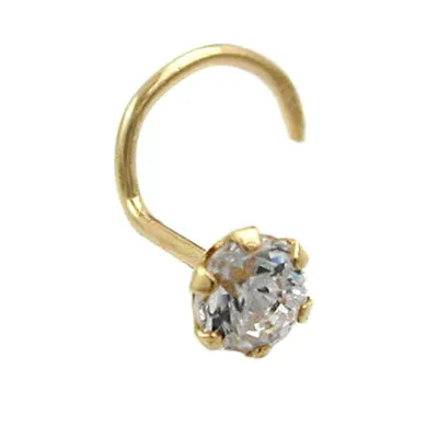 Produktbild von Nasenstecker 3mm Zirkonia 18Kt GOLD Gallay Schmuckgroßhandel