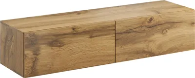 Produktbild von Furniture24 Tv Schrank Vigo 140 cm Länge, Hängeschrank, Wandschrank, Fernsehentisch mit 2 Klapptüren, Lowboard, Grifflose Öffnen, "Push to open" Wotan Eiche