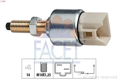 Produktbild von FACET Bremslichtschalter 7.1092 für HONDA CIVIC VI Hatchback (EJ, EK) mechanisch