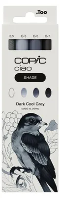 Obrázok produktu pre COPIC 22075422 COPIC Marker ciao, sada 3+1 odtieň "Dark Cool Gray"