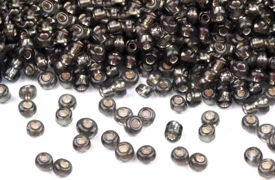 50g Rocailles Glasperlen 8/0 3mm grau