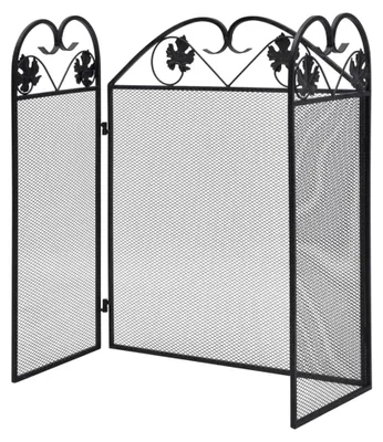 Produktbild von 3-teiliges Funkenschutzgitter aus Eisen in Schwarz