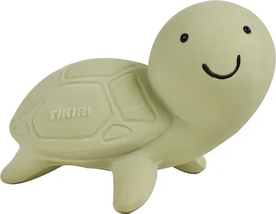 Produktbild von Tikiri Beißspielzeug und Badespielzeug Schildkröte mit Rassel - Naturkautschuk