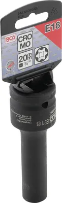Immagine prodotto di BGS Chiave a bussola con profilo E, attacco quadro profondo 20 mm (3/4") SW E18 mm - 5347