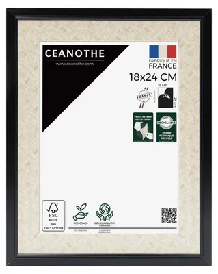 Image de CEANOTHE, cadre photo Palma, 18x24 cm, noir