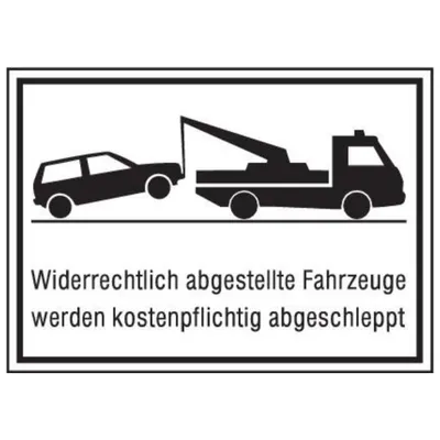 Produktbild von Parkverbotschild Alu 400X250 mm Widerrechtl.