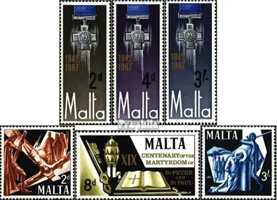Produktbild von Briefmarken Malta 1967 Mi 350-352,353-355 (kompl.Ausg.) postfrisch Sondermarken