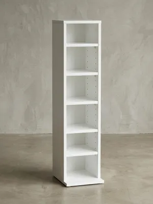 Produktbild von "Cd"-Regal Holz, Modernes Standregal mit 6 Fächern für CDs und DVDs. 21x20x90 cm | Kadima Design
