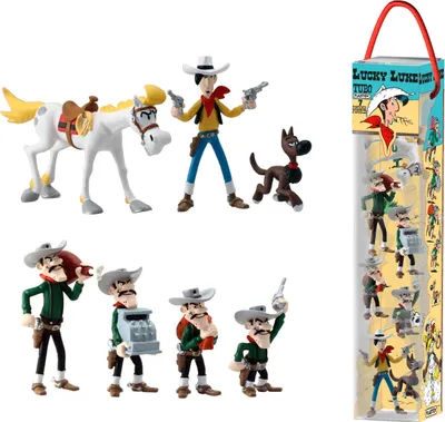 Obrázek produktu pro Minifigurky - Lucky Luke, 7 kusů figurek 4-10 cm.
