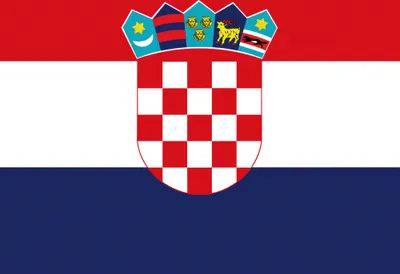Produktbild von Kroatien Kunstdruck Bild - Flagge (40 x 50 cm)