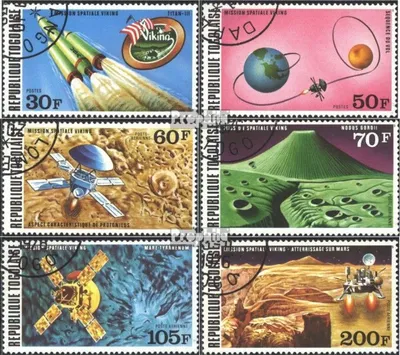 Produktbild von Briefmarken Togo 1976 Mi 1174A-1179A (kompl.Ausg.) gestempelt Unternehmen Viking