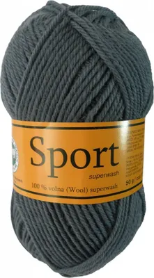 Produktbild von 50g Strickgarn Super Wash Sport Premium, 100% Wolle, Farbauswahl, Farbe:grau