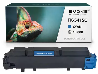 Produktbild von Evoke Toner-Kompatibilkartusche für den Kyocera-Drucker TK5415 C 1T02Z7CNL0 C, Cyan, 13.000 Seiten, kompatibel mit dem TASKalfa MA4500ci
