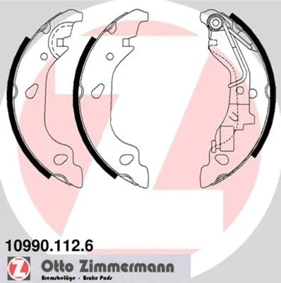Produktbild von ZIMMERMANN Bremsbackensatz Trommelbremse Hinten für FIAT PUNTO (188) 180mm 10990.112.6