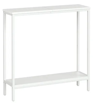 Produktbild von Konsolentisch schmal mit Ablage 75 x 22 x 75 cm Weiß