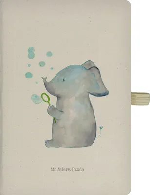 Produktbild von Mr. & Mrs. Panda Journal Elefant Seifenblasen - Transparent - Geschenk, Elefanten, Tagebuch, Heimat, notizbuch, A5, Reisetagebuch, Lustige Sprüche, Liebe, Kladde