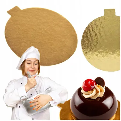 Produktbild von Alfatec Pro Runde Kuchenunterlage Gold 10 cm 10 Stück