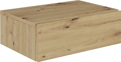 Produktbild von Hängender Nachttisch Anne mit Schublade, Asteichefarben - griffloses öffnen & platzsparend durch Wandmontage, robuste Spanplatte