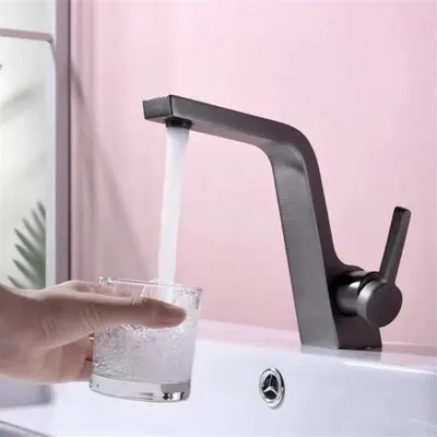Obrázek produktu pro Mosazná vanová baterie, jednopáková, teplá/studená, šedá