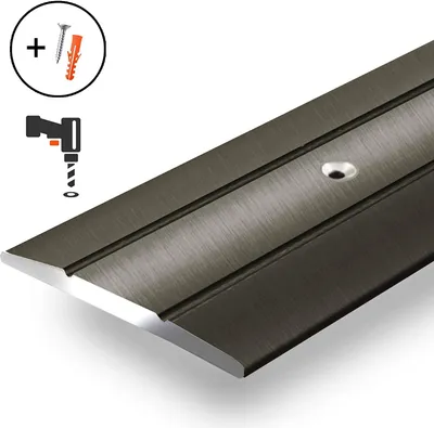 Obrázek produktu pro Krycí lišta přechodového profilu Firm C-Form hliníková základní lišta 3,6x100 cm předvrtaná bronzová